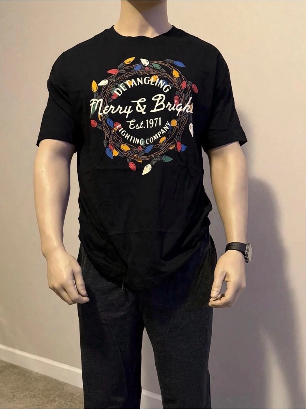 Goodfellow & Co Black 'Merry & Bright' Graphic pajamas set